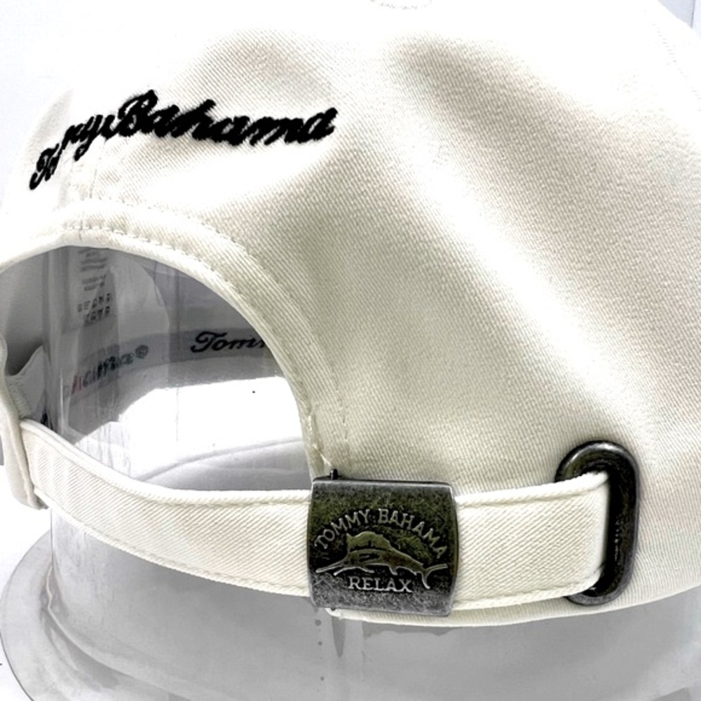 TOMMY BAHAMA CAP HAT, WHITE, BAJA MARGARITA RECIPE INSIDE, LOGO IS EMBROIDERED - Picture 10 of 13